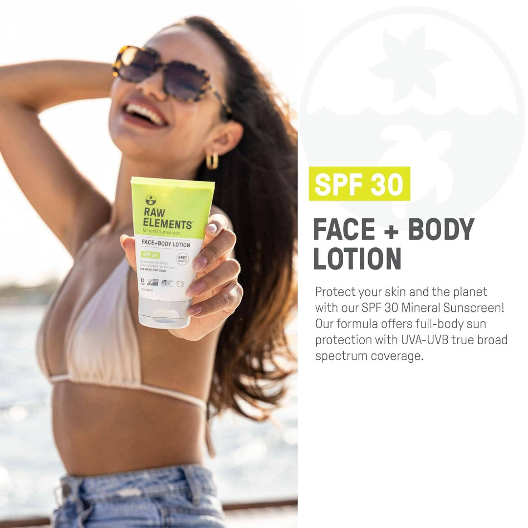 Raw Elements Natural Sunscreen SPF 30 Travel Size 1 oz